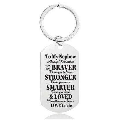 Fashion Letter Metal Printing Keychain 1 Piece