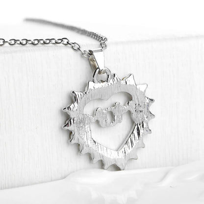 Fashion Letter Mom Necklace Sun Pattern Hollow Heart-shaped Alloy Necklace