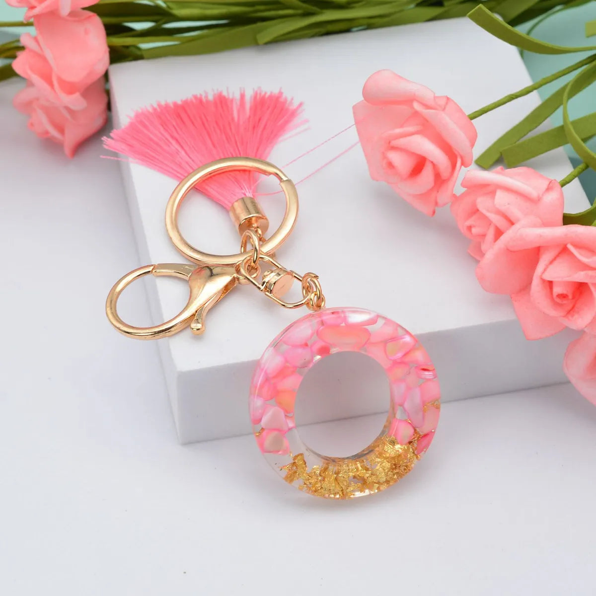 Fashion Letter Plastic Epoxy Keychain 1 Piece