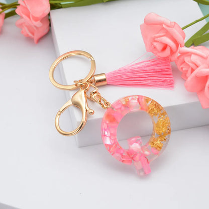 Fashion Letter Plastic Epoxy Keychain 1 Piece