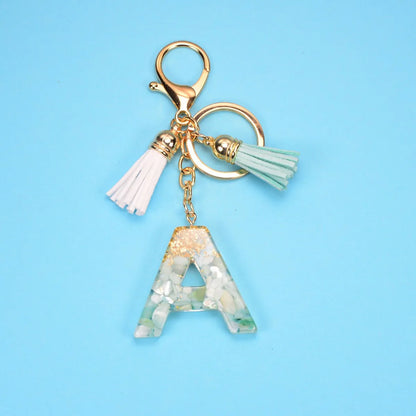 Fashion Letter Resin Unisex Bag Pendant Keychain