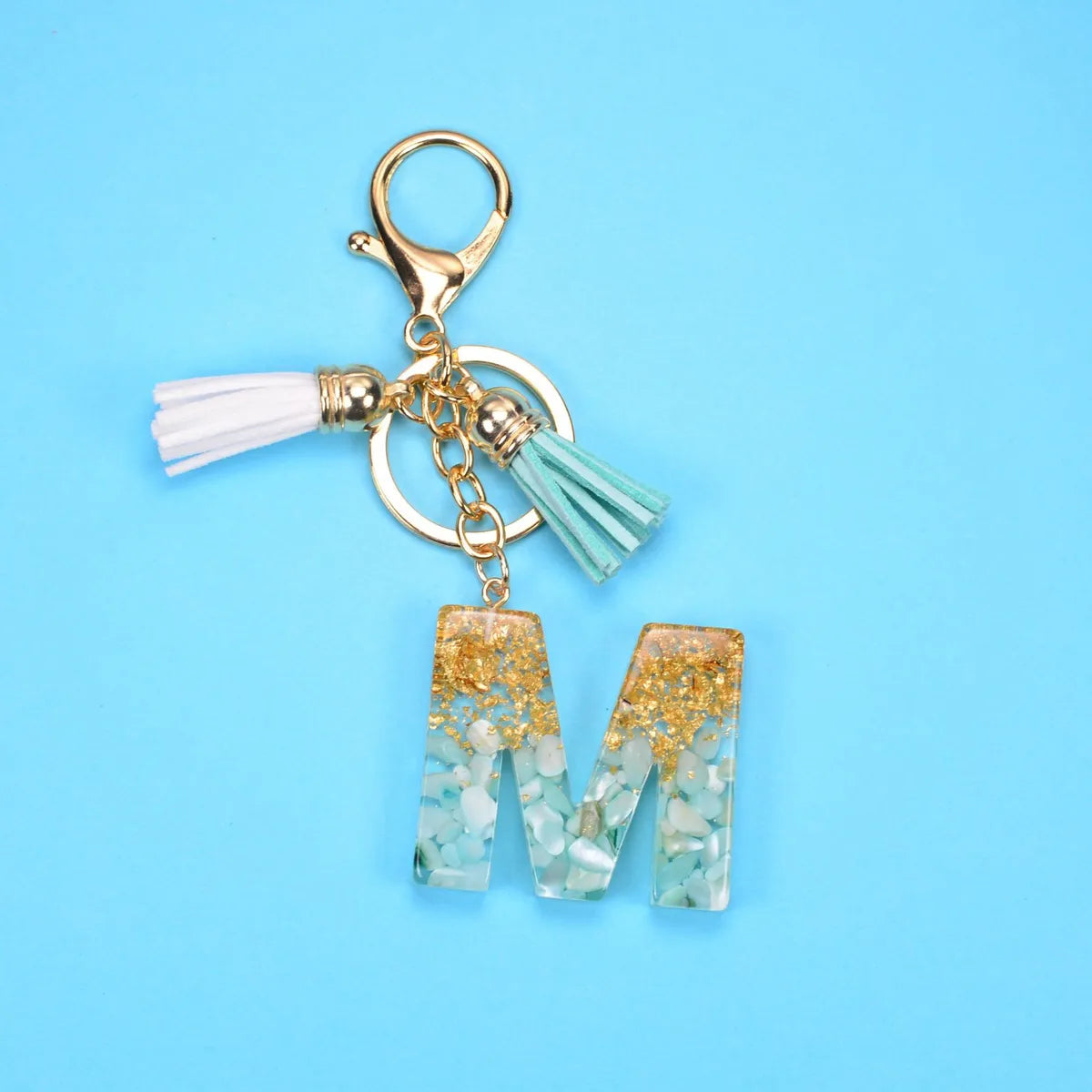 Fashion Letter Resin Unisex Bag Pendant Keychain