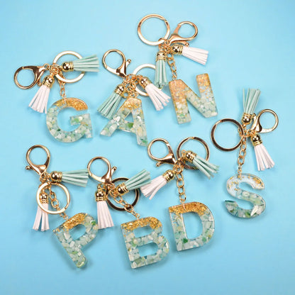 Fashion Letter Resin Unisex Bag Pendant Keychain