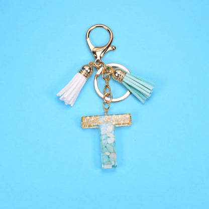 Fashion Letter Resin Unisex Bag Pendant Keychain