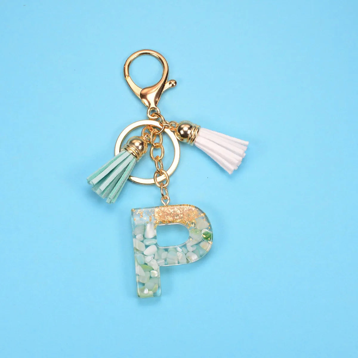 Fashion Letter Resin Unisex Bag Pendant Keychain