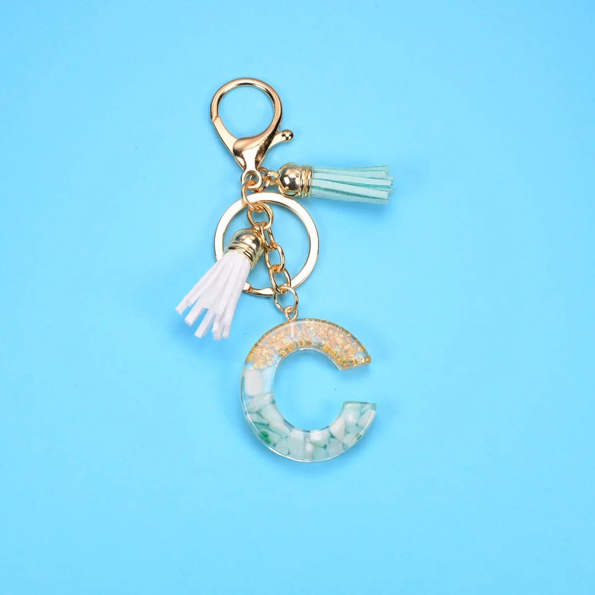 Fashion Letter Resin Unisex Bag Pendant Keychain