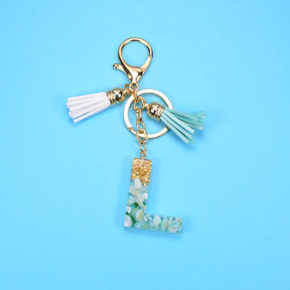 Fashion Letter Resin Unisex Bag Pendant Keychain