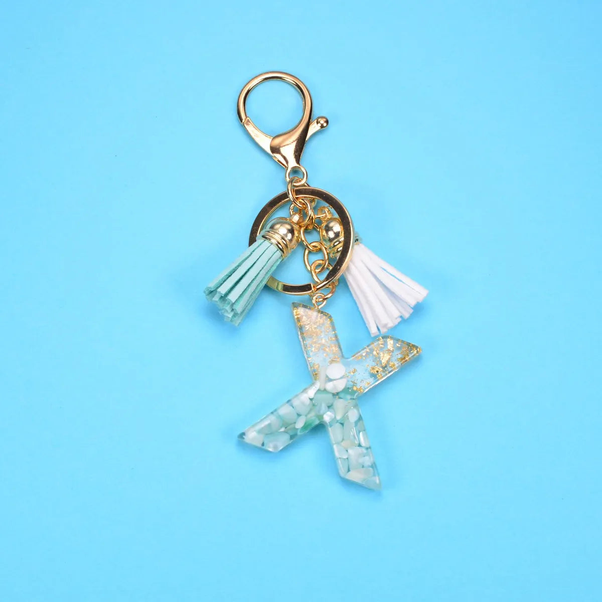 Fashion Letter Resin Unisex Bag Pendant Keychain