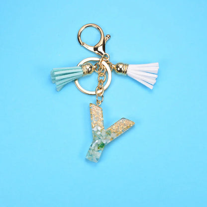 Fashion Letter Resin Unisex Bag Pendant Keychain