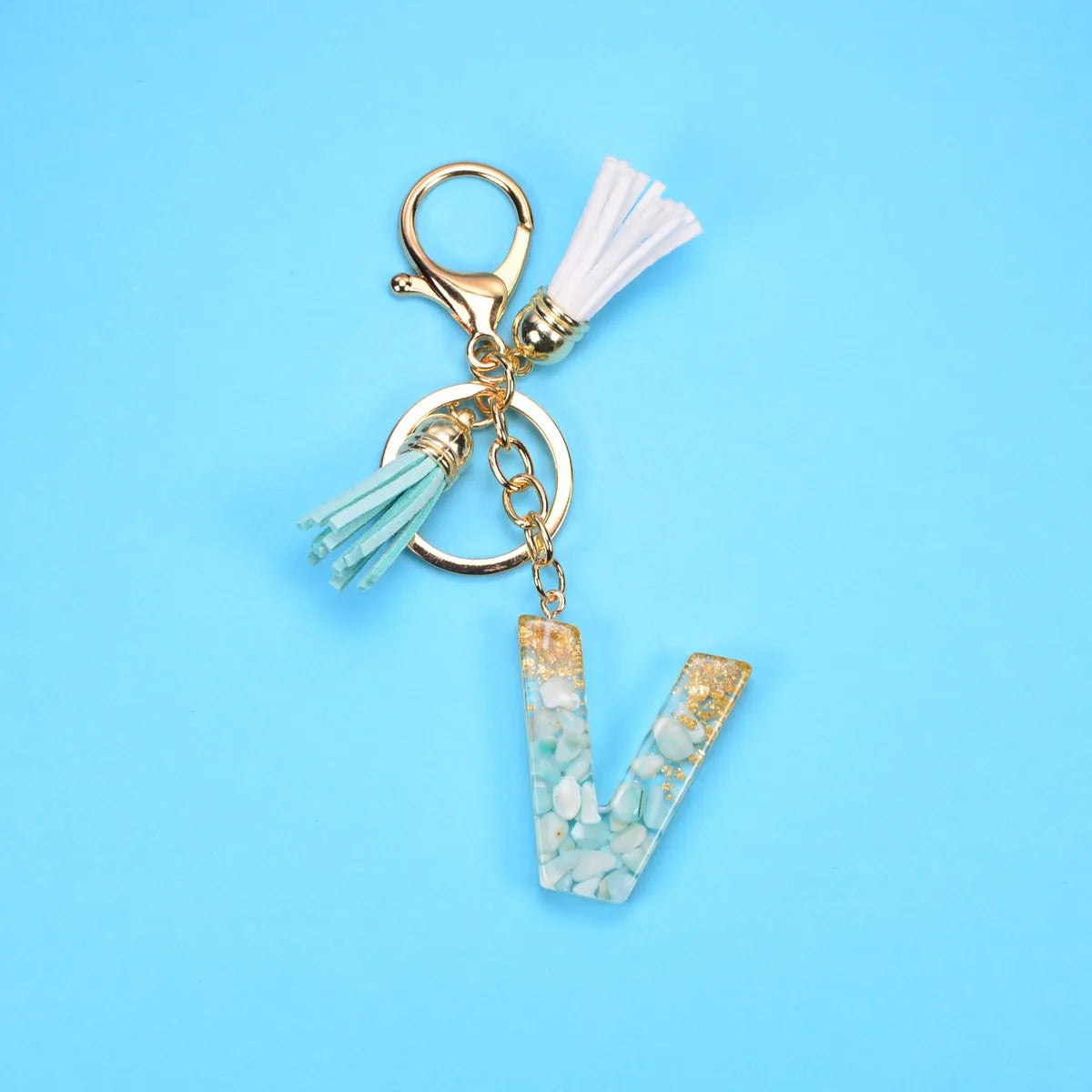 Fashion Letter Resin Unisex Bag Pendant Keychain