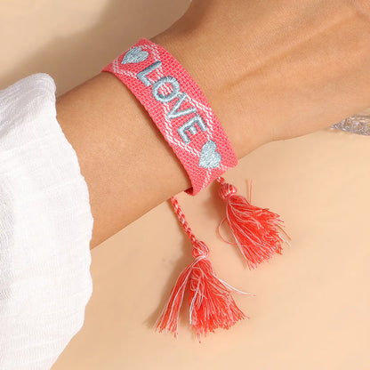 Fashion Letter Rope Knitting Women's Bracelets 1 Piece