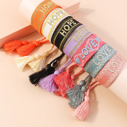 Fashion Letter Rope Knitting Women's Bracelets 1 Piece