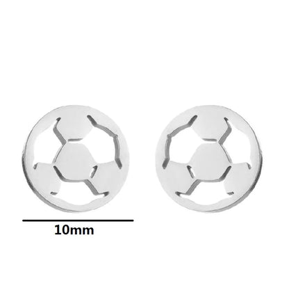 Fashion Letter Skates Ball Stainless Steel Plating Ear Studs 1 Pair