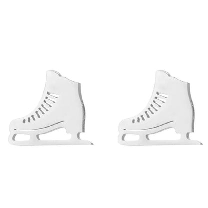 Fashion Letter Skates Ball Stainless Steel Plating Ear Studs 1 Pair