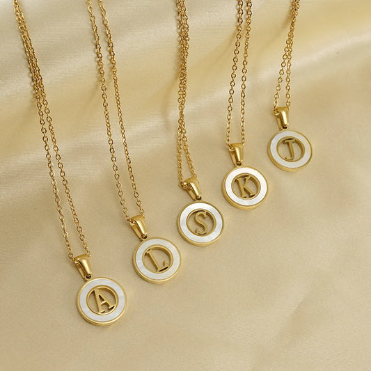 Fashion Letter Stainless Steel Pendant Necklace