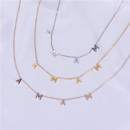 Fashion Letter Stainless Steel Plating Necklace