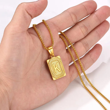 Fashion Letter Stainless Steel Plating Pendant Necklace 1 Piece