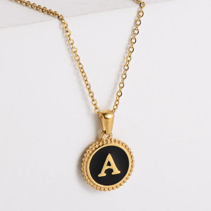 Fashion Letter Stainless Steel Plating Pendant Necklace