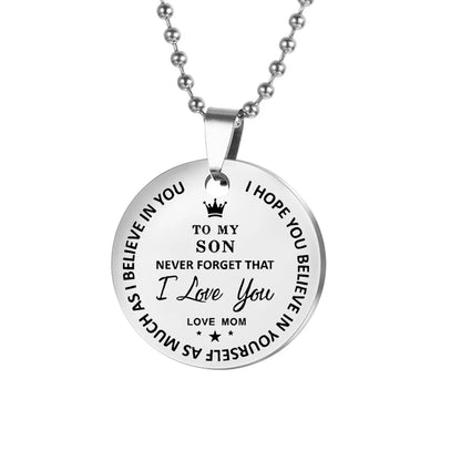 Fashion Letter Stainless Steel Plating Pendant Necklace