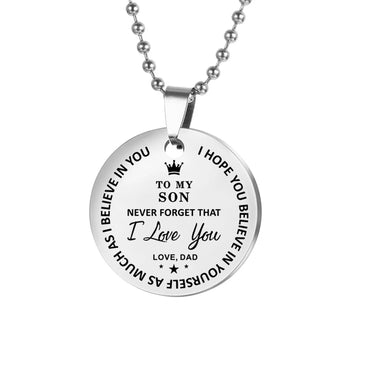 Fashion Letter Stainless Steel Plating Pendant Necklace