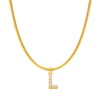 Fashion Letter Stainless Steel Plating Zircon Necklace