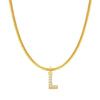 Fashion Letter Stainless Steel Plating Zircon Necklace