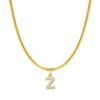 Fashion Letter Stainless Steel Plating Zircon Necklace