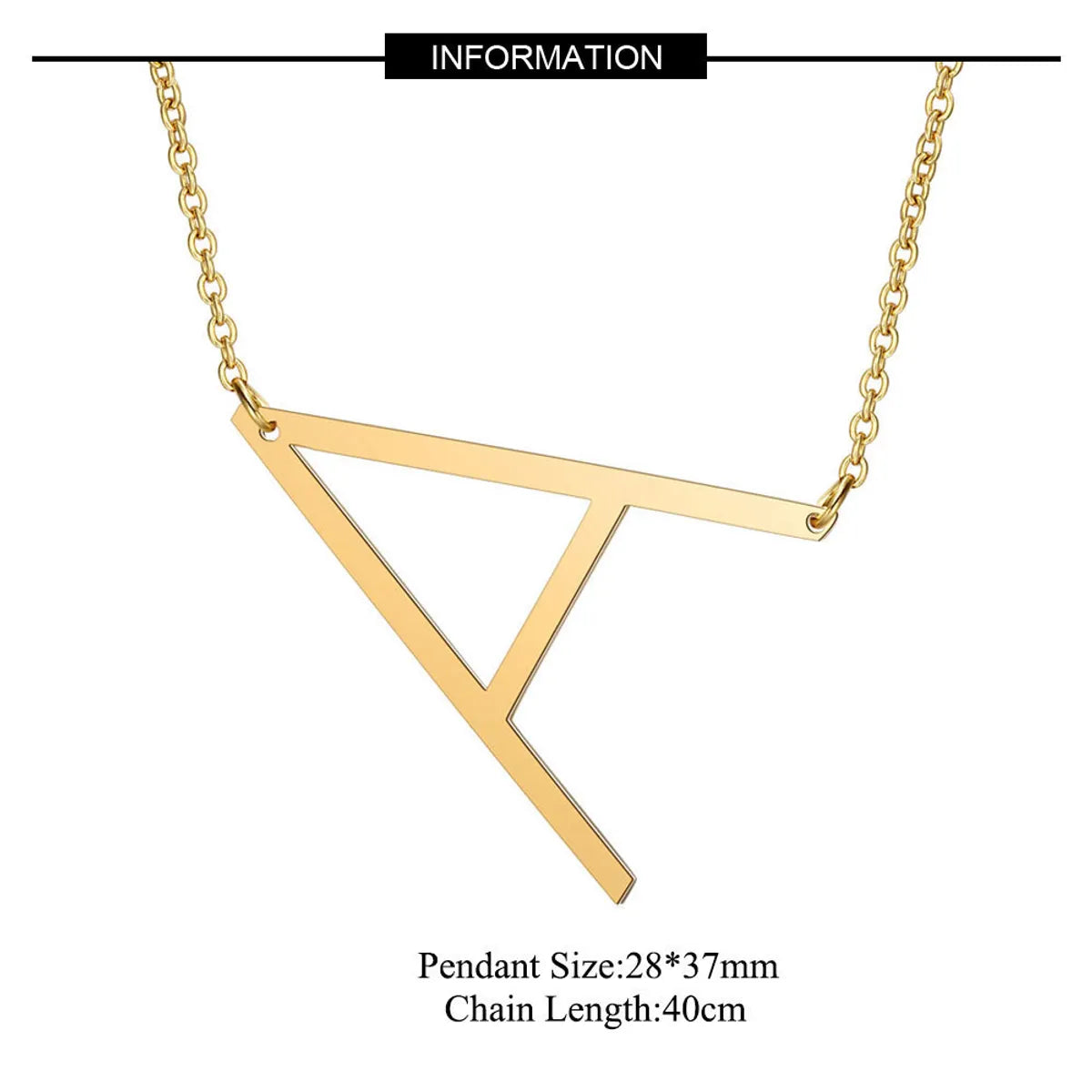 Fashion Letter Stainless Steel Polishing Necklace