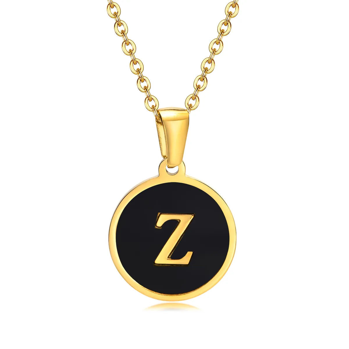 Fashion Letter Stainless Steel Polishing Pendant Necklace