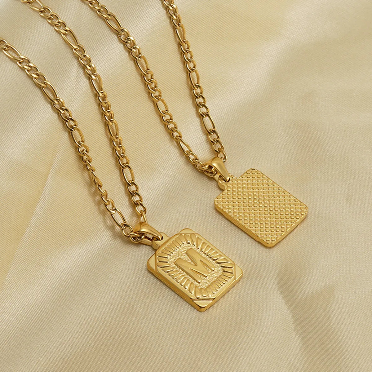 Fashion Letter Titanium Steel Plating Pendant Necklace 1 Piece