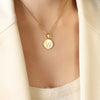 Wholesale Jewelry Fashion Letter 304 Stainless Steel Shell 18K Gold Plated Plating Pendant Necklace