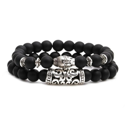 Fashion Lion Head Elephant Beaded Bracelet Set