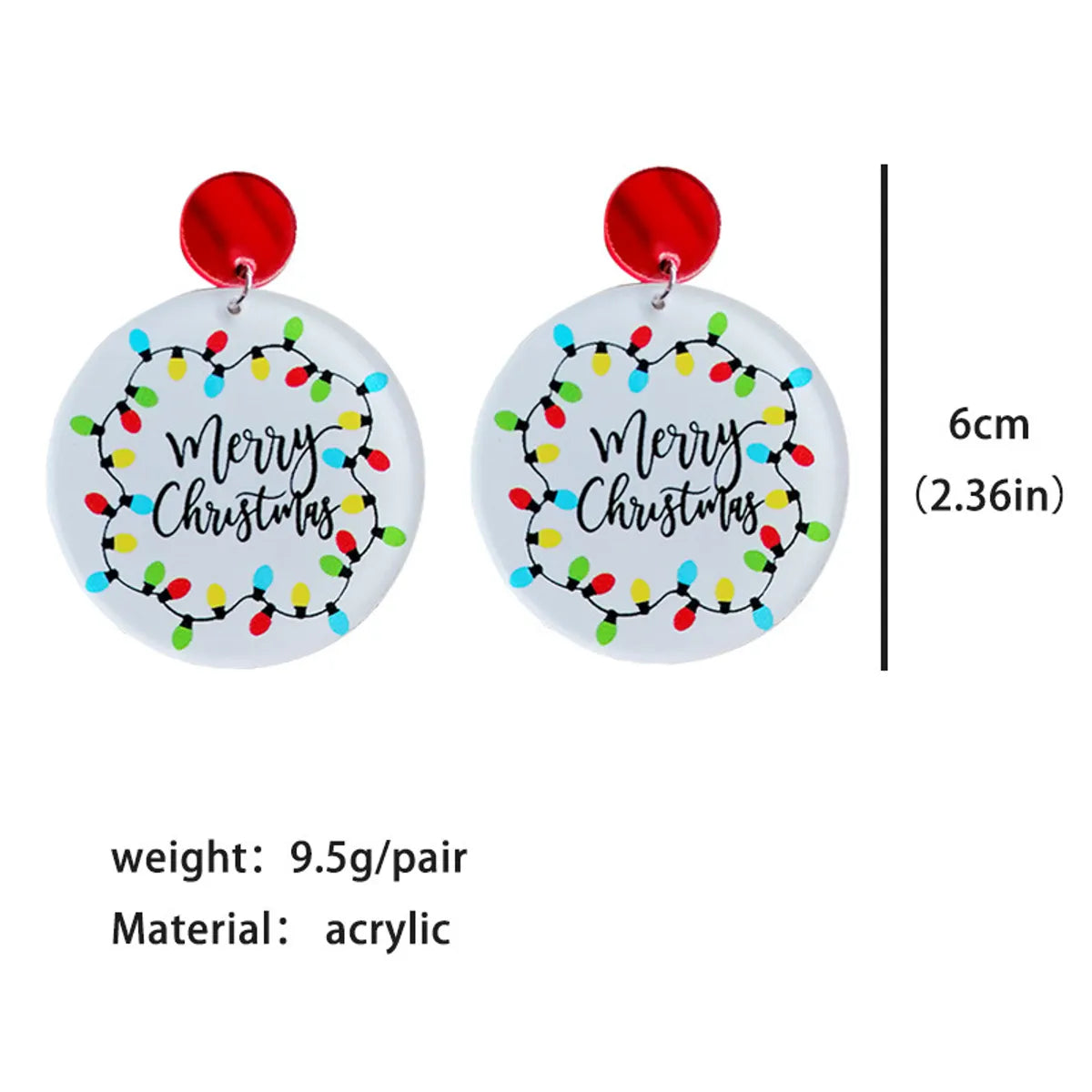 Fashion Lips Letter Arylic Stoving Varnish Christmas Women's Drop Earrings 1 Pair