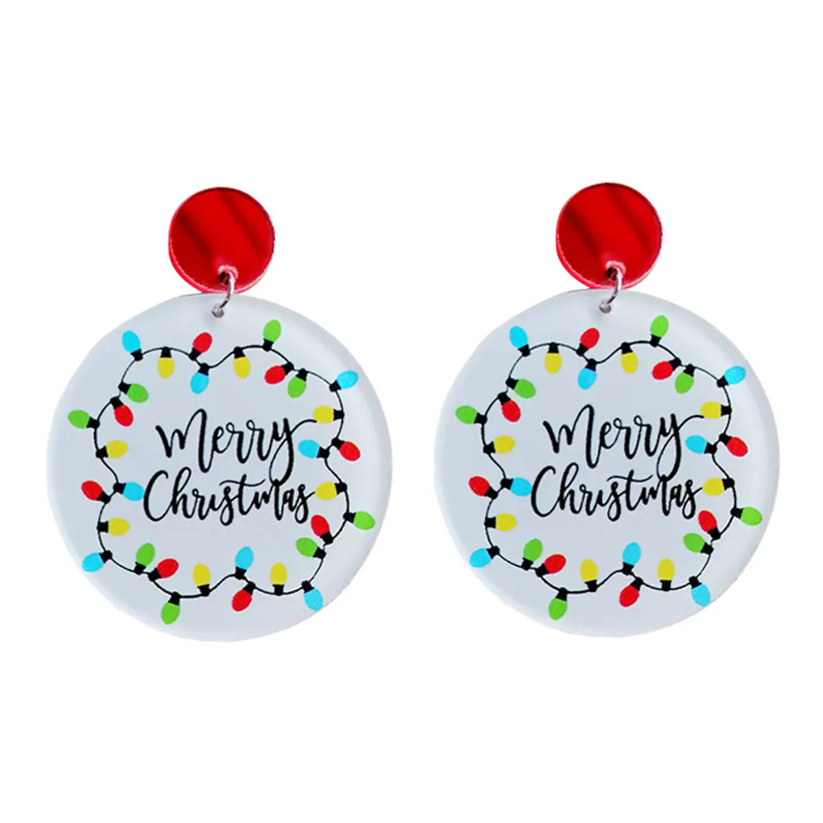 Fashion Lips Letter Arylic Stoving Varnish Christmas Women's Drop Earrings 1 Pair