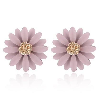 Fashion Little Daisy Multicolor Sun Flower Painted Earrings