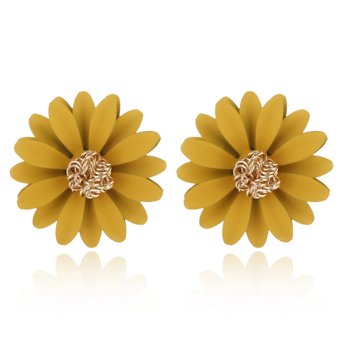 Fashion Little Daisy Multicolor Sun Flower Painted Earrings