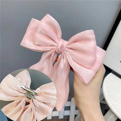 Fashion Long Streamer Mermaid Three-Tier Big Bow Hairpin