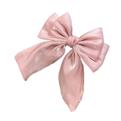 Fashion Long Streamer Mermaid Three-Tier Big Bow Hairpin