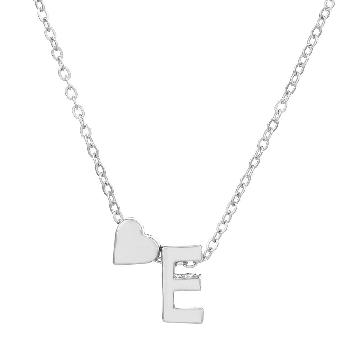 Fashion Love 26 English Alphabet Simple Alloy Necklace Nhdp148728