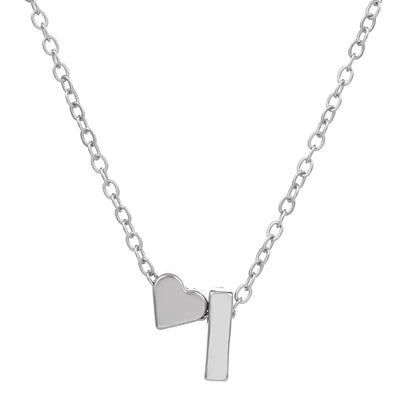 Fashion Love 26 English Alphabet Simple Alloy Necklace Nhdp148728