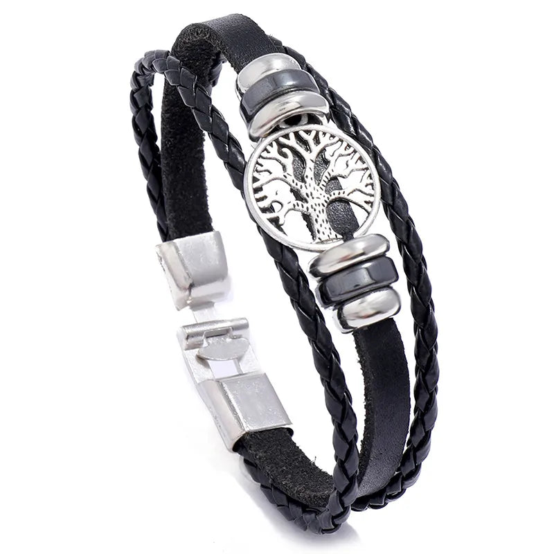 Fashion Geometric Pu Leather No Inlaid Unisex Bracelets