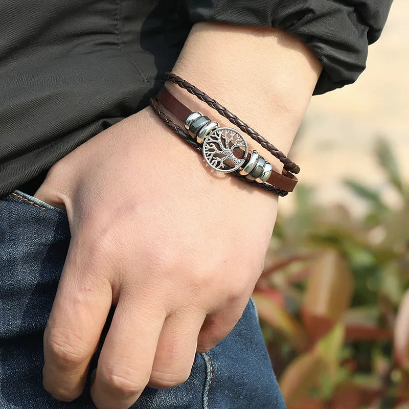 Fashion Geometric Pu Leather No Inlaid Unisex Bracelets