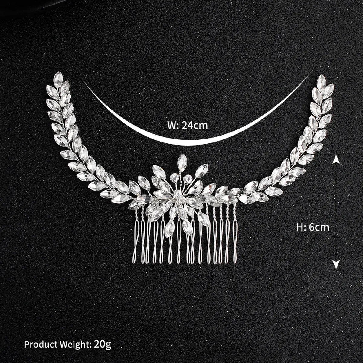 Fashion Luxury Rhinestone Hand-Inserted Hair Comb Wholesale