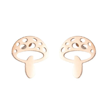 Fashion Maple Leaf Flower Stainless Steel Plating Ear Studs 1 Pair