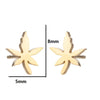 Fashion Maple Leaf Flower Stainless Steel Plating Ear Studs 1 Pair