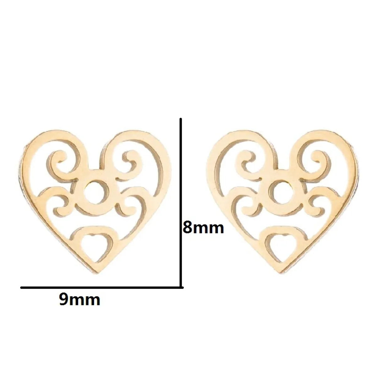 Fashion Maple Leaf Flower Stainless Steel Plating Ear Studs 1 Pair