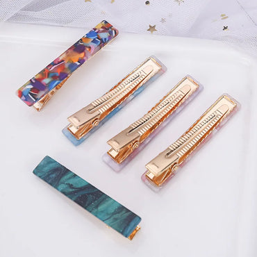 Fashion Marble Acetic Acid Sheets Metal Hair Clip 1 Piece