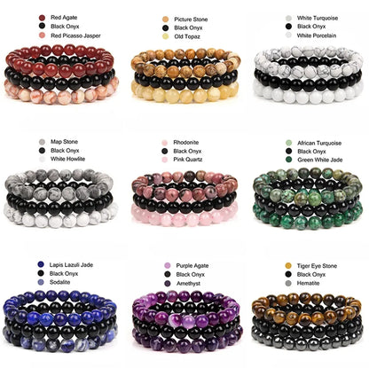 Fashion Marble Crystal Beaded Bracelets