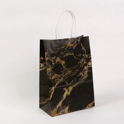 Fashion Marble Kraft Paper Festival Gift Bags