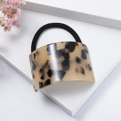 Fashion Marble Plastic Resin Stoving Varnish Hair Tie 1 Piece